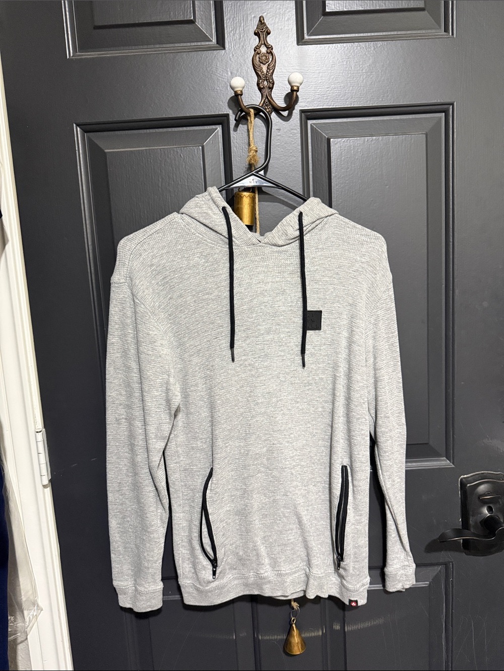 Airwalk Light Gray Pullover Hoodie with Black Drawcords